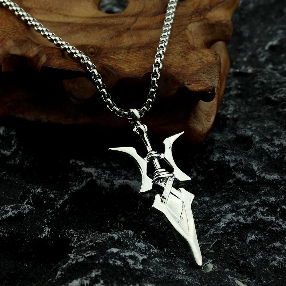 Anime Cosplay Necklace Halberd Pendant