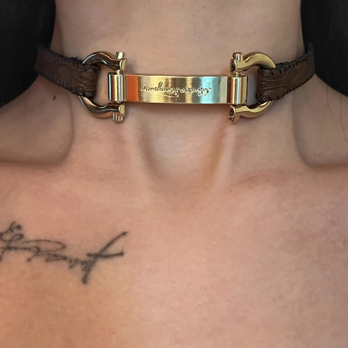 Gothic Leather Choker – Y2K Punk Necklace for Women
