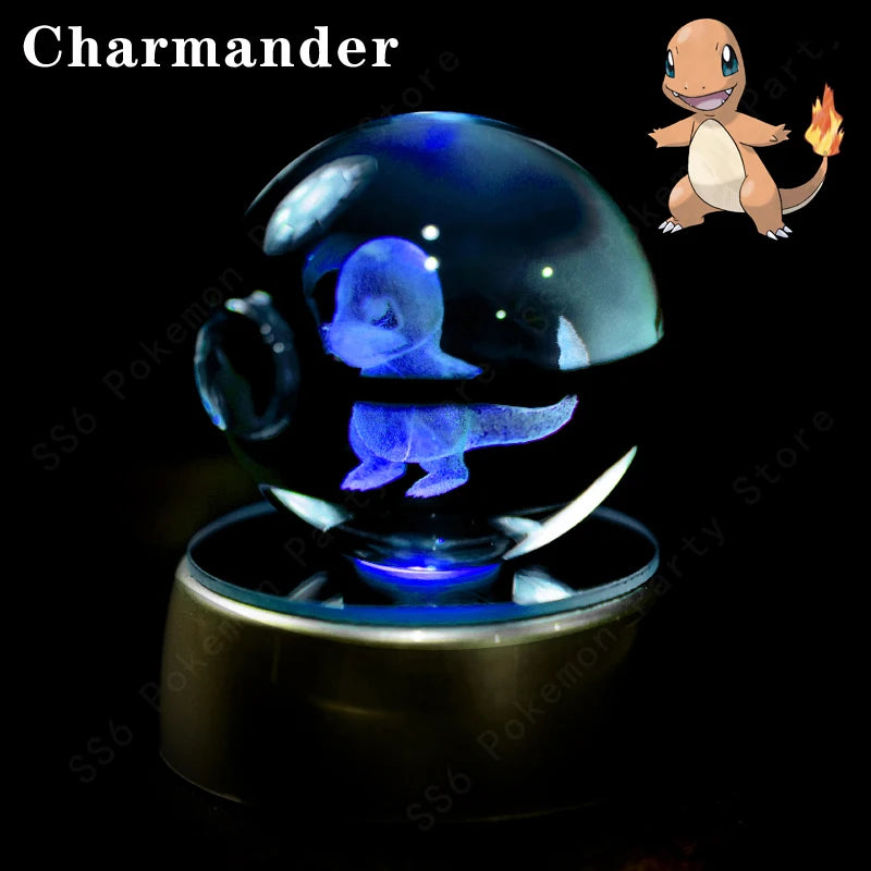 3D Crystal Ball Night Light – Glass LED Decorative Lamp