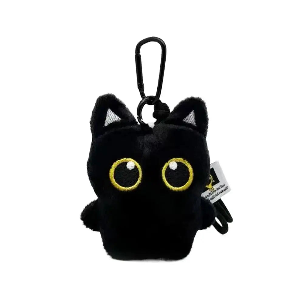 Black Cat Plush Keychain – Cute Kawaii Bag Pendant for Everyday Style