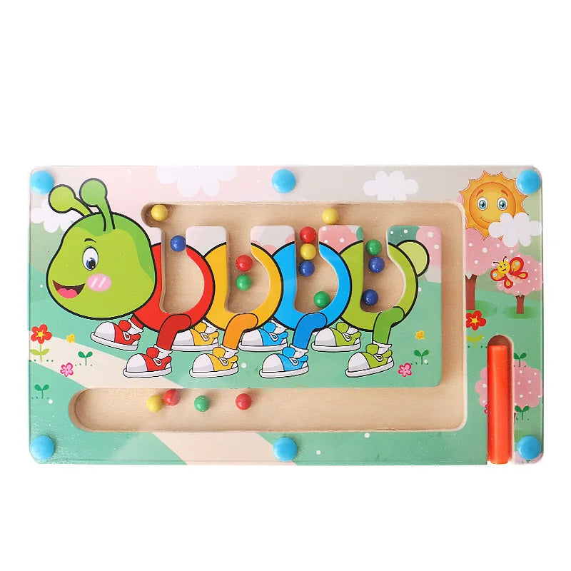 Magnetic Sorting Game – Montessori Wooden Color Puzzle Board