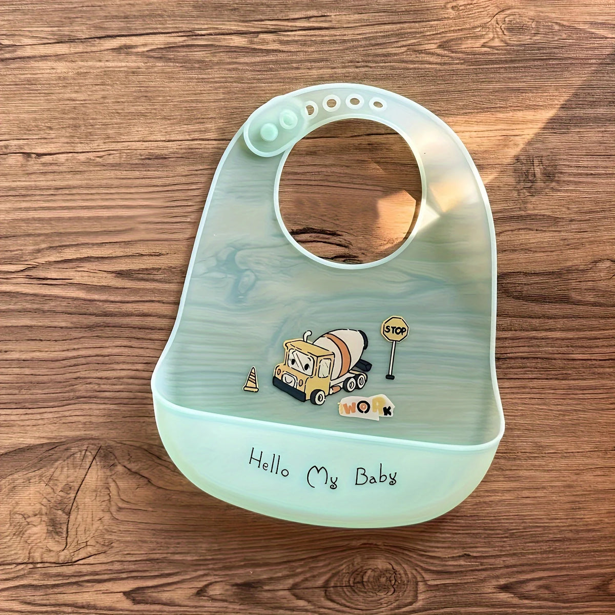 Silicone Baby Bib Waterproof Adjustable Feeding Bib for Boys & Girls