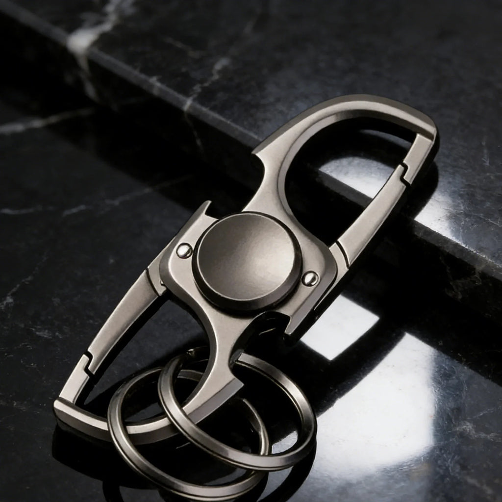 Metal Fidget Spinner Fingertip Toy Keychain EDC Tool Gift