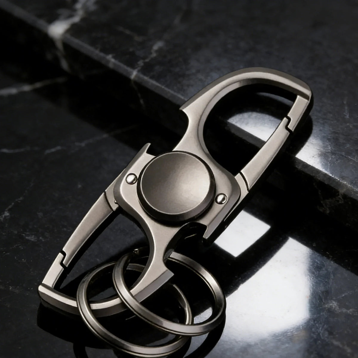 Metal Fidget Spinner Fingertip Toy Keychain EDC Tool Gift