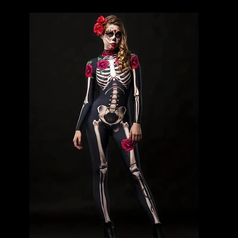 Ghost Bride Costume – Girls Halloween Skeleton Party Outfit