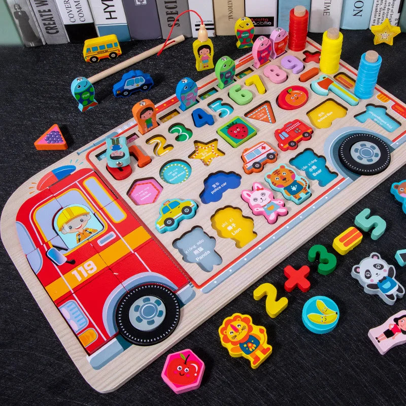Montessori Busy Board Wooden Educational Activity Toy for Kids