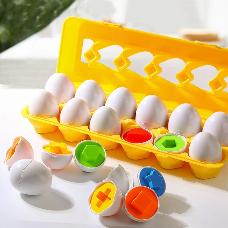 Montessori Egg Puzzle – Shape & Color Matching Toy for Kids