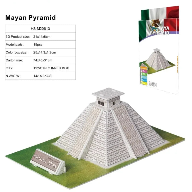 3D Architectural Puzzle Landmark Paper Building Model for Kids