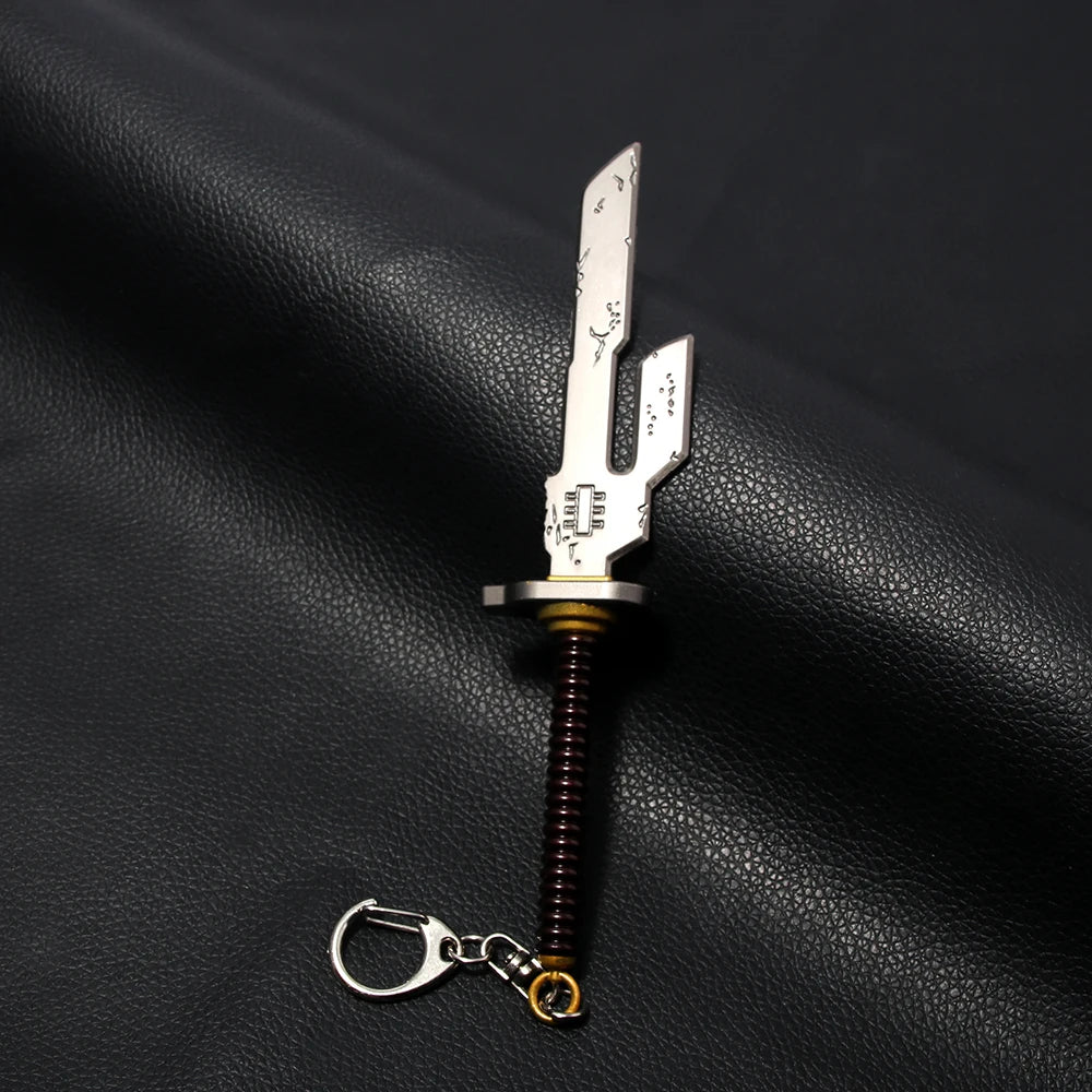 Anime Keychain Metal Sword Pendant Keyring for Collectors & Fans