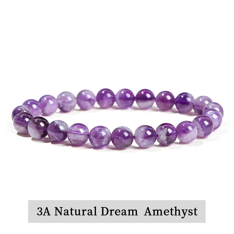 Natural Stone Bead Bracelet – Crystal & Agate Jewelry