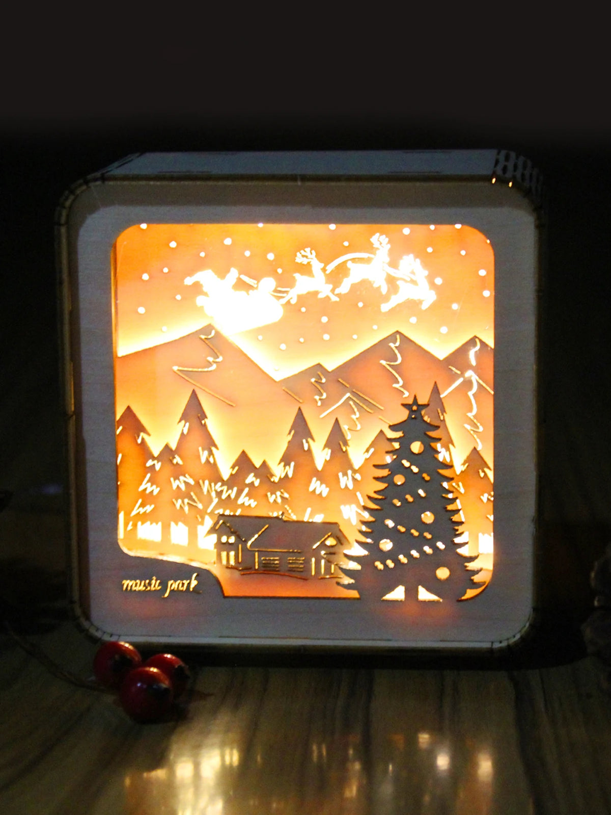 3D Wooden Castle Puzzle – Model Kit with Night Light