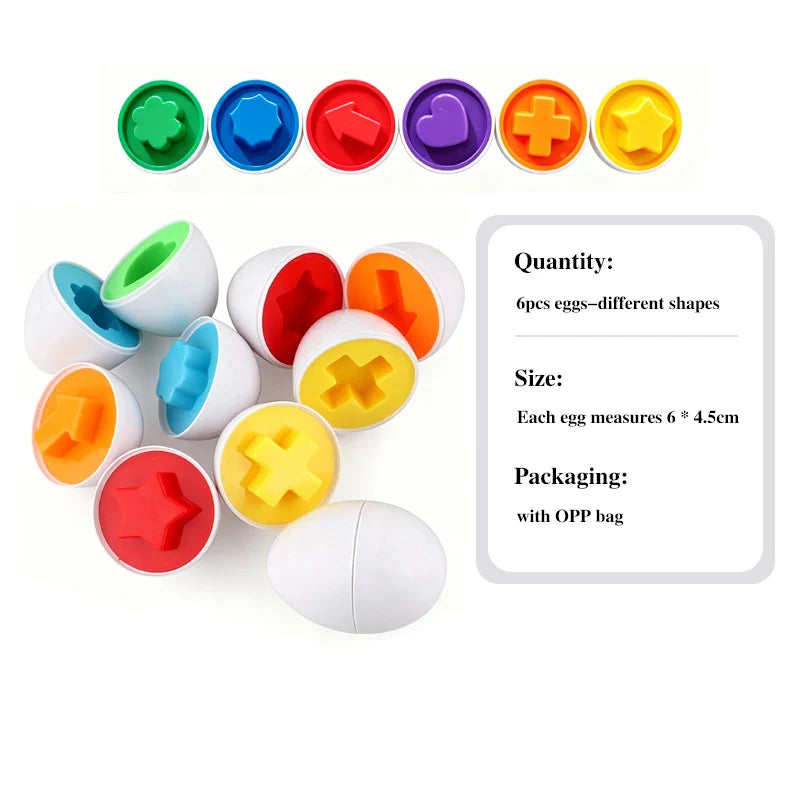 Montessori Egg Puzzle – Shape & Color Matching Toy for Kids