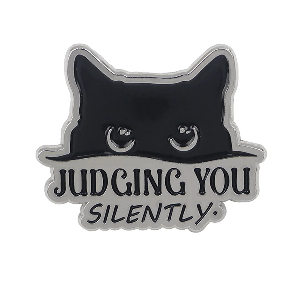Black Cat Enamel Pin – Cute Animal Lapel Brooch
