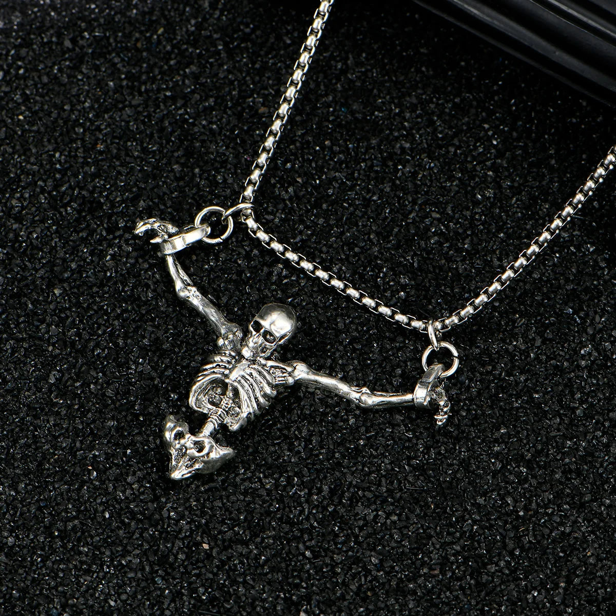 Skull Necklace Punk Halloween Pendant for Men
