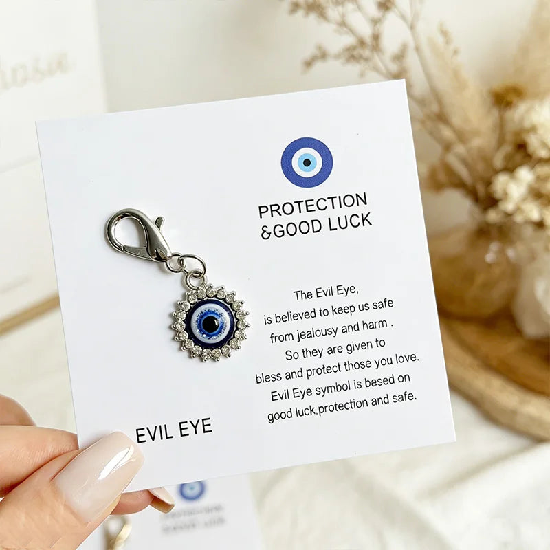 Evil Eye Keychain, Blue Eye Bag Charm Decorative Key Ring