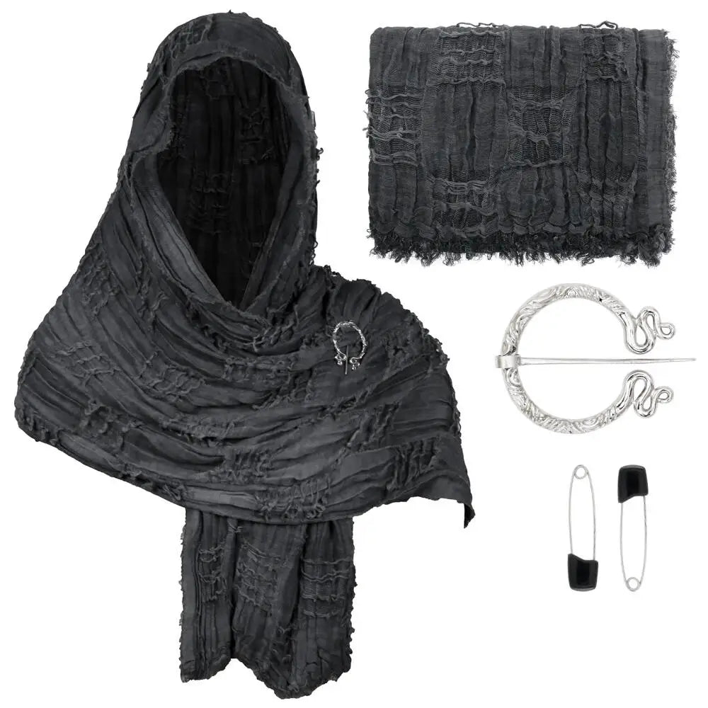 Medieval Hooded Cloak – Renaissance Halloween Costume Scarf
