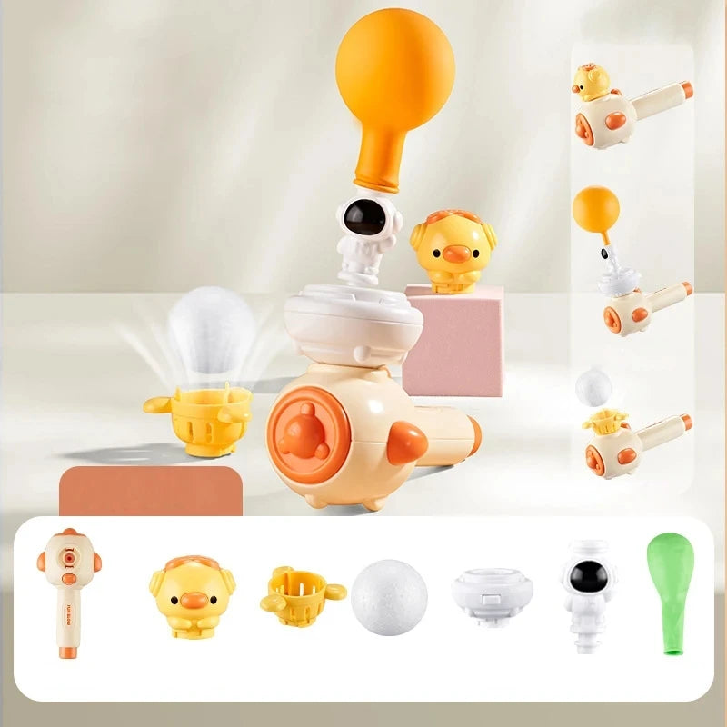 Montessori Sensory Toy 3-in-1 Blowing Floating Ball & Whistle Game