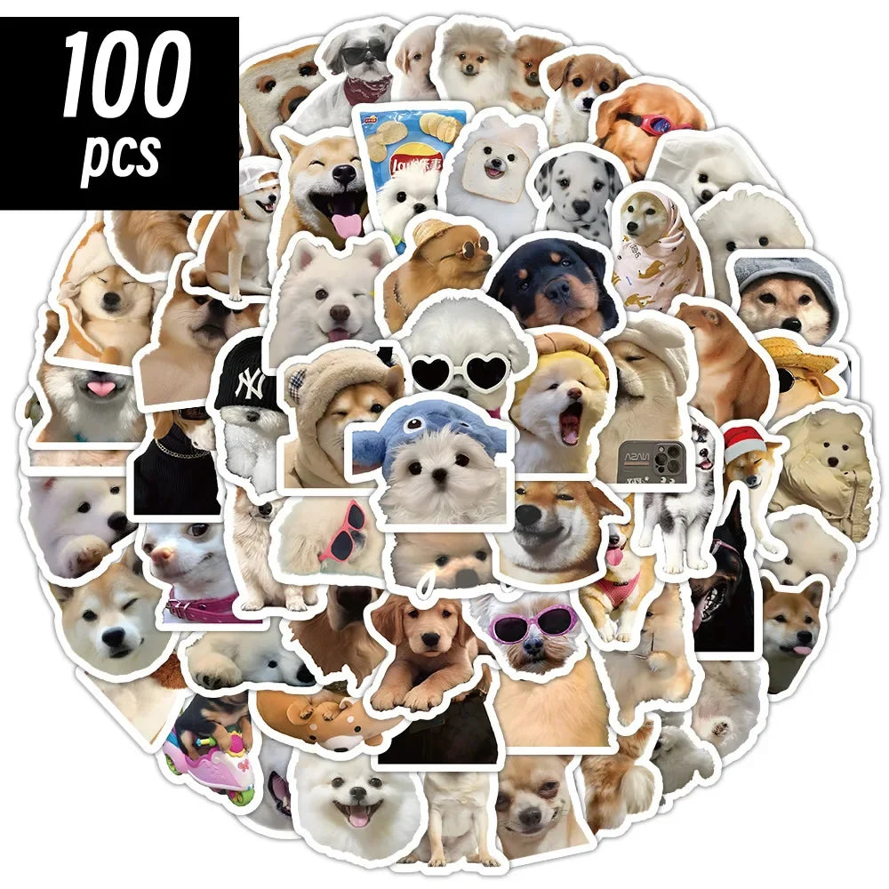 Funny Dog Stickers – Cute Cartoon Decals for Kids & Stationery