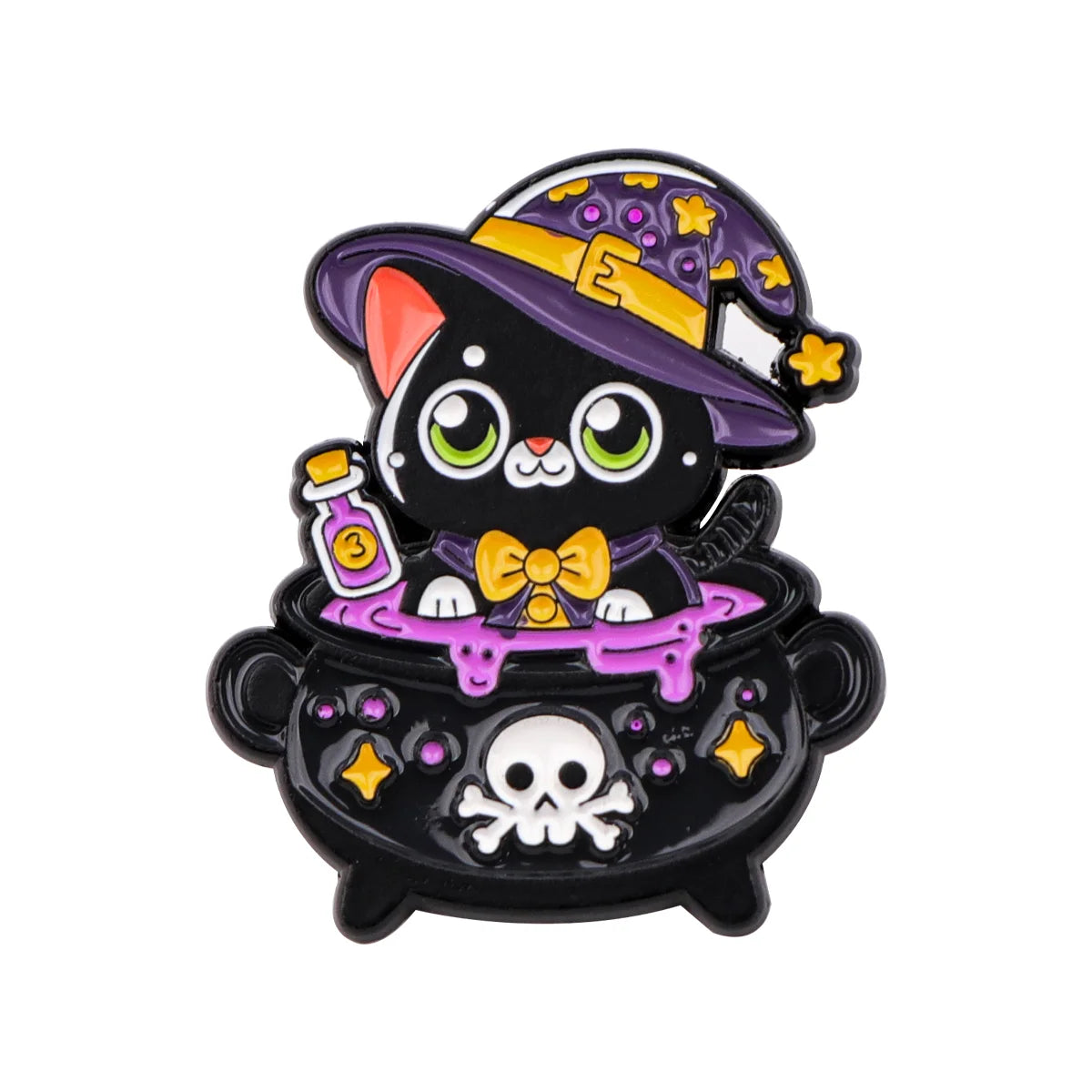 Black Cat Enamel Pin – Cute Animal Lapel Brooch