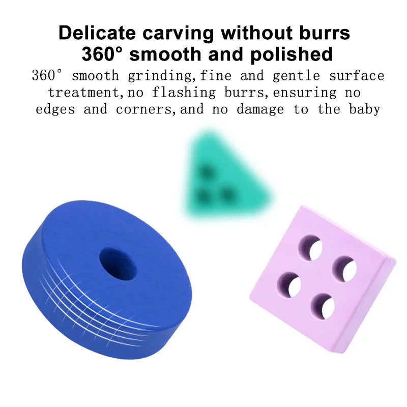 Wooden Building Blocks – Color & Shape Matching Puzzle Toy