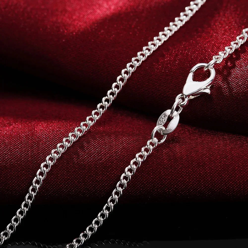 Sterling Silver Chain Necklace – 2MM 925 Silver Chain