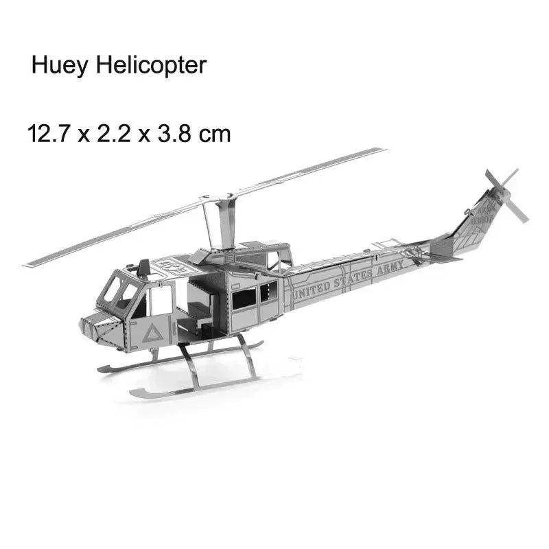 3D Metal Puzzle – DIY Aircraft & Helicopter Model Kit