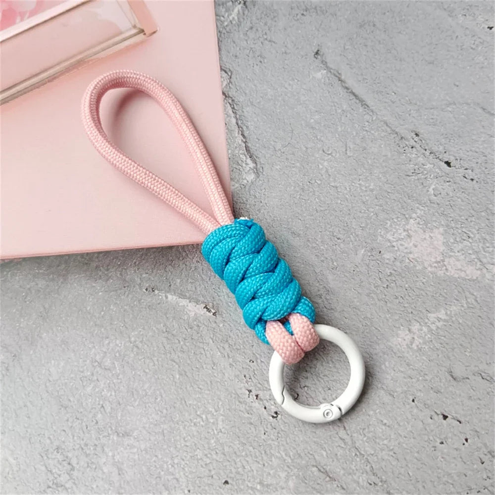 Braided Lanyard Keychain – Colorful Paracord Wrist Strap