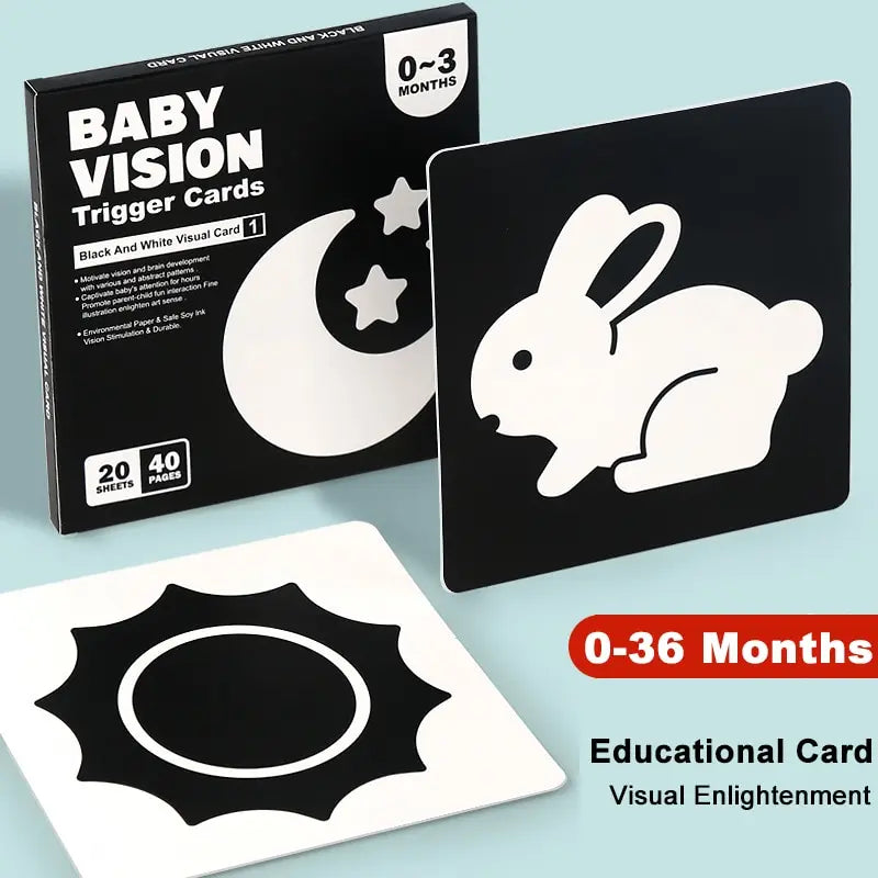 Baby High Contrast Flash Cards Visual Learning Cards