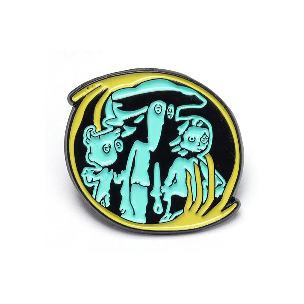 Horror Character Enamel Pin – Gothic Halloween Lapel Brooch
