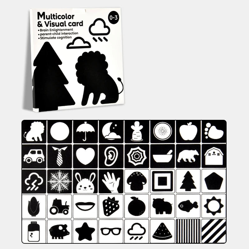 Baby High Contrast Flash Cards Visual Learning Cards