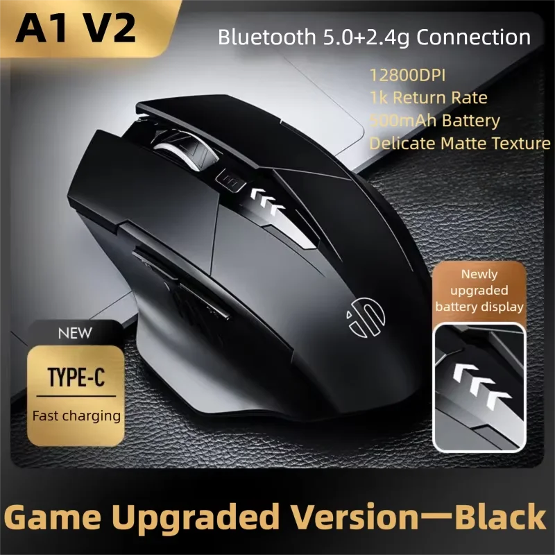 Wireless Computer Mouse – Rechargeable Ergonomic Silent Design