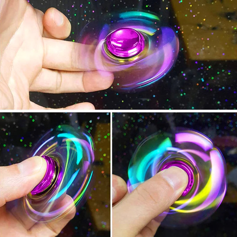 Metal Fidget Spinner – Colorful Hand Spinner with 8 Beads