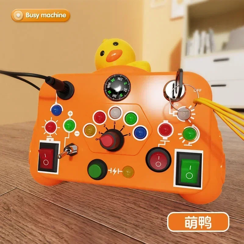 Montessori Busy Board LED Light Switch Sensory Activity Toy