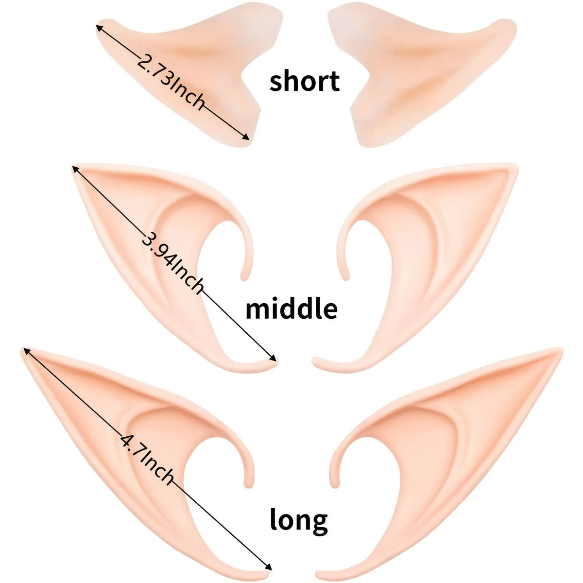 Elf Ears Costume – Soft Pointed Fairy Cosplay Accessories