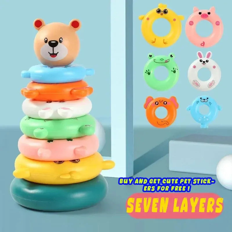 Stacking Cups for Babies – Rainbow Montessori Nesting Toy