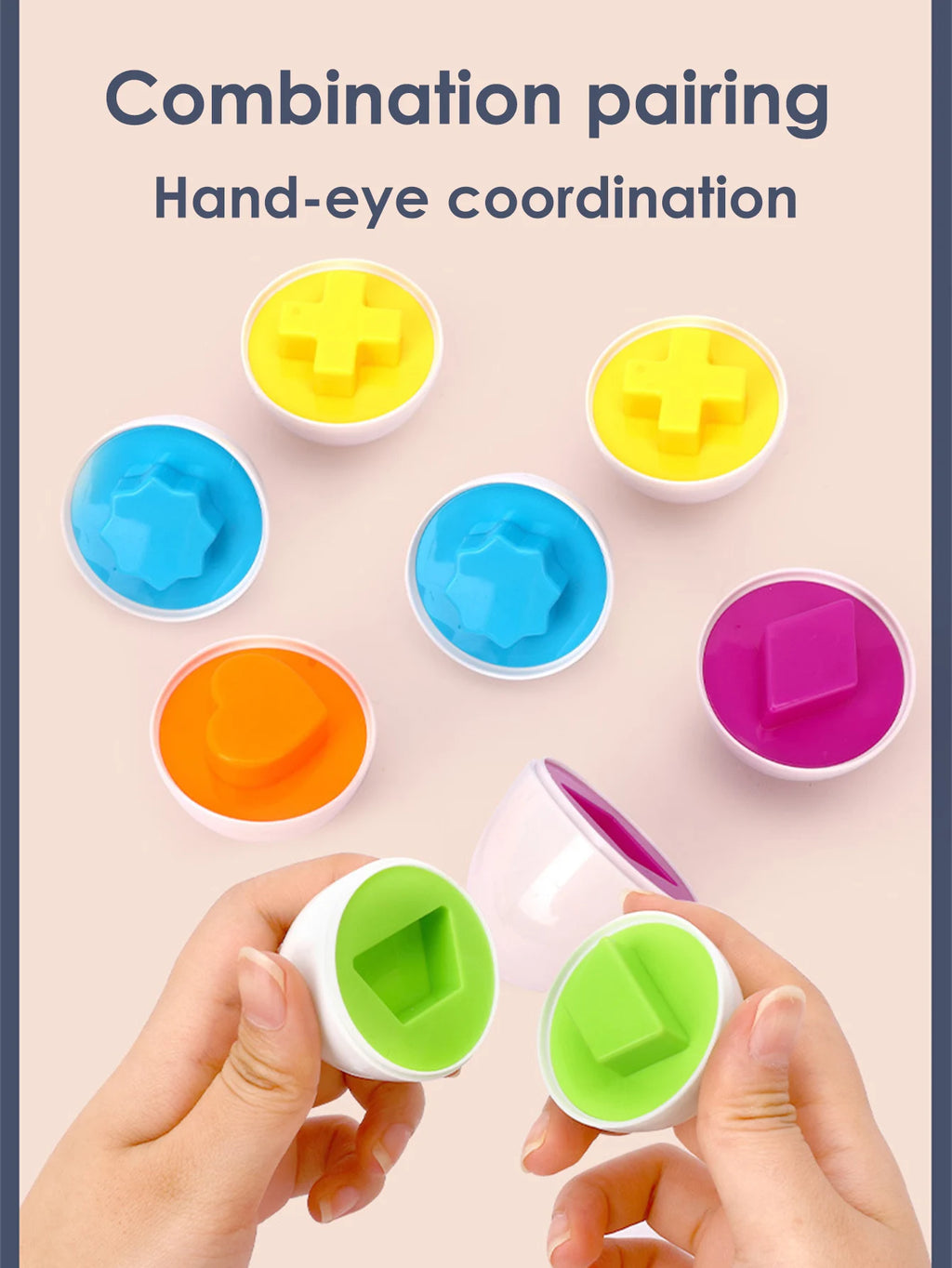 Egg Shape Matching Toy for Toddlers – 6-Piece Color & Shape Game