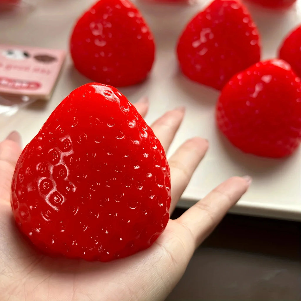 Strawberry Squishy Toy – Soft Fruit Squeeze Fidget