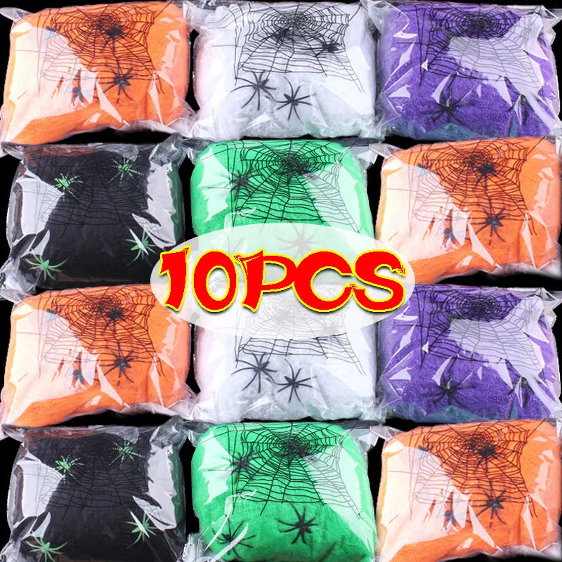 Halloween Spider Web Decoration – Stretchy Cobweb Party Decor