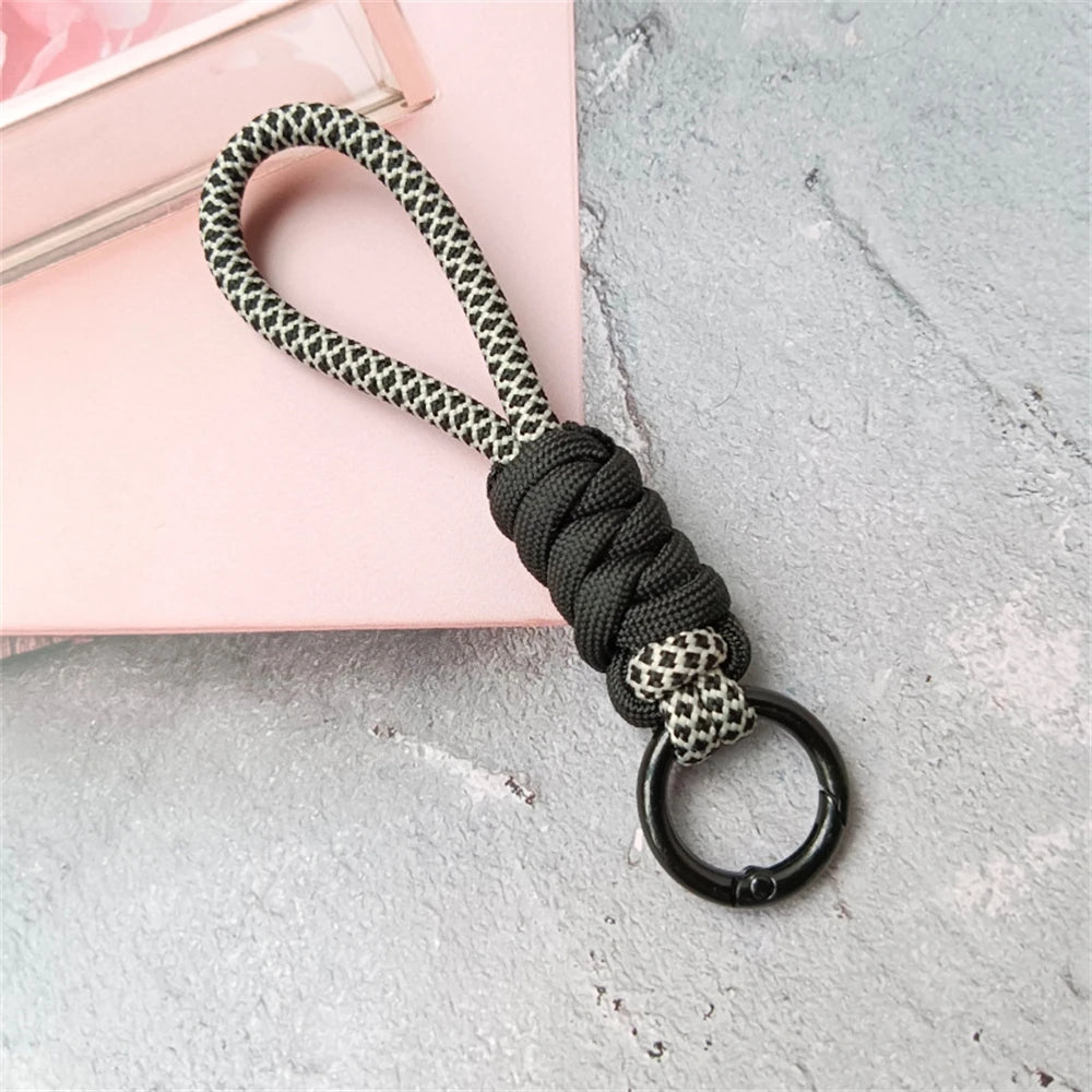 Braided Lanyard Keychain – Colorful Paracord Wrist Strap