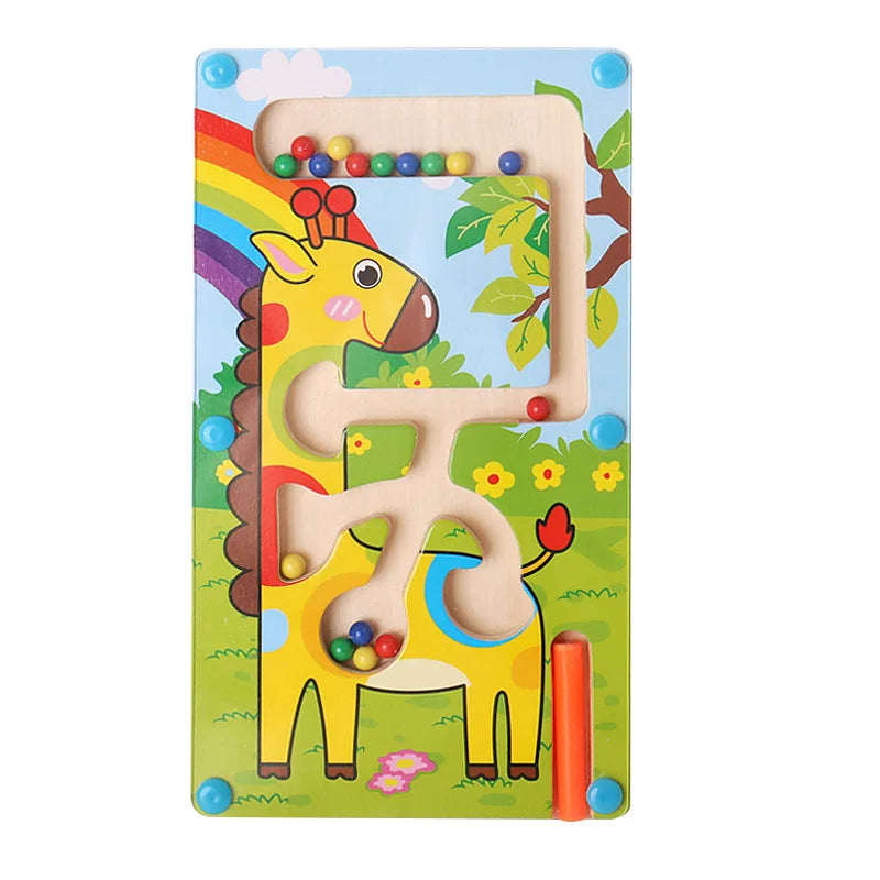 Magnetic Sorting Game – Montessori Wooden Color Puzzle Board