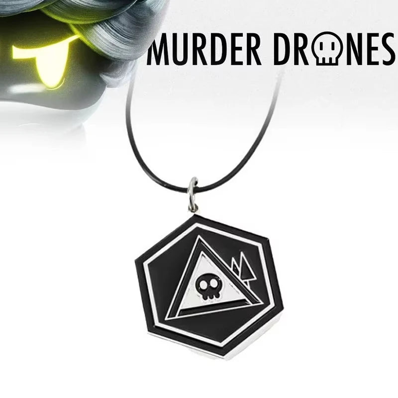 Gothic Skull Necklace Black Skeleton Pendant Chain