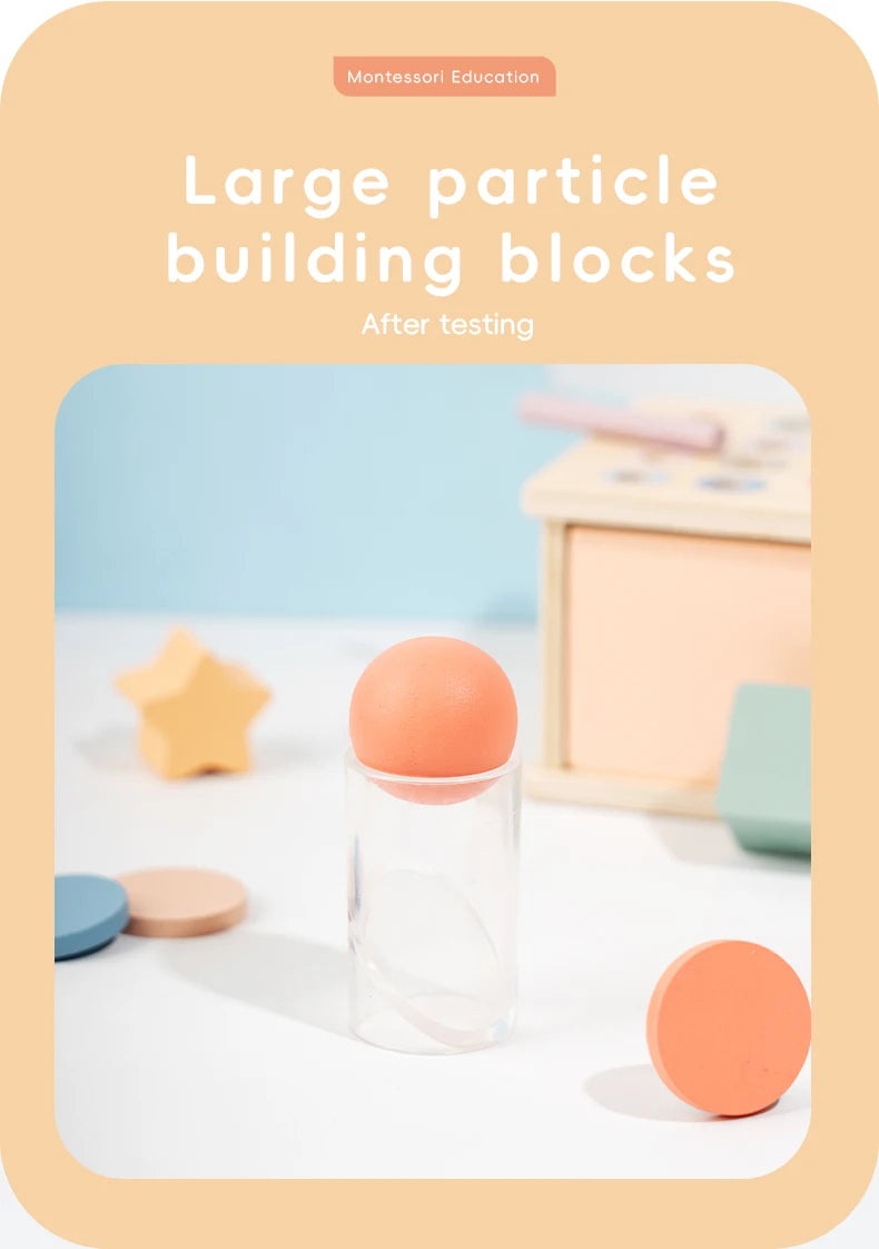 Wooden Shape Sorting Toy – Montessori Color Matching Activity Box