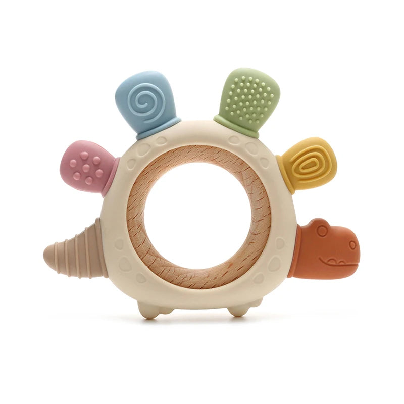 Baby Dinosaur Teething Toy – BPA-Free Silicone Infant Teether