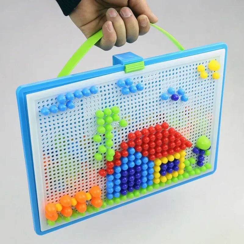 Mushroom Peg Puzzle for Kids – 296-Piece Educational Toy