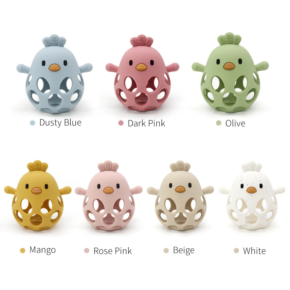 Baby Silicone Teether – Cartoon Chick Teething Toy