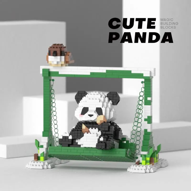 Panda Building Blocks DIY Educational Animal Building Set