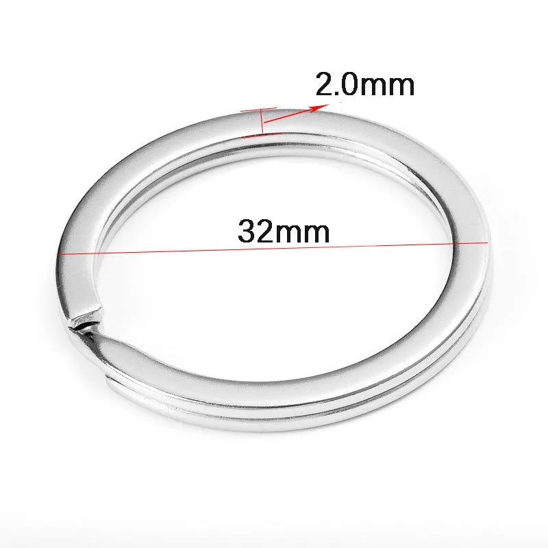 20pcs Stainless Steel Key Rings, Round Split Rings for DIY Keychains