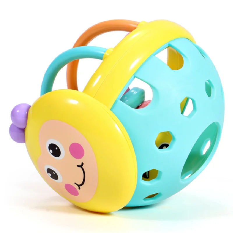 Baby Teething Toy – Soft Silicone Sensory Grasping Ball Rattle