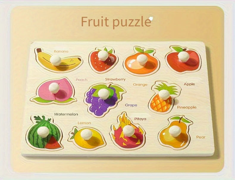 Montessori Geometry Puzzle Board – Wooden Shape Matching Puzzle