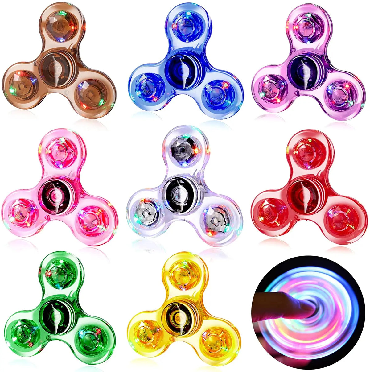 LED Fidget Spinner Glow in the Dark Luminous Spinning Toy